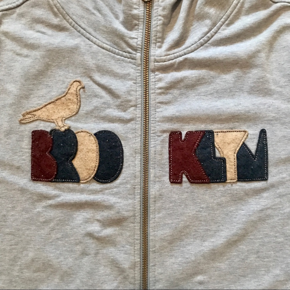 Vintage Brooklyn Industries pigeon blue hoodie